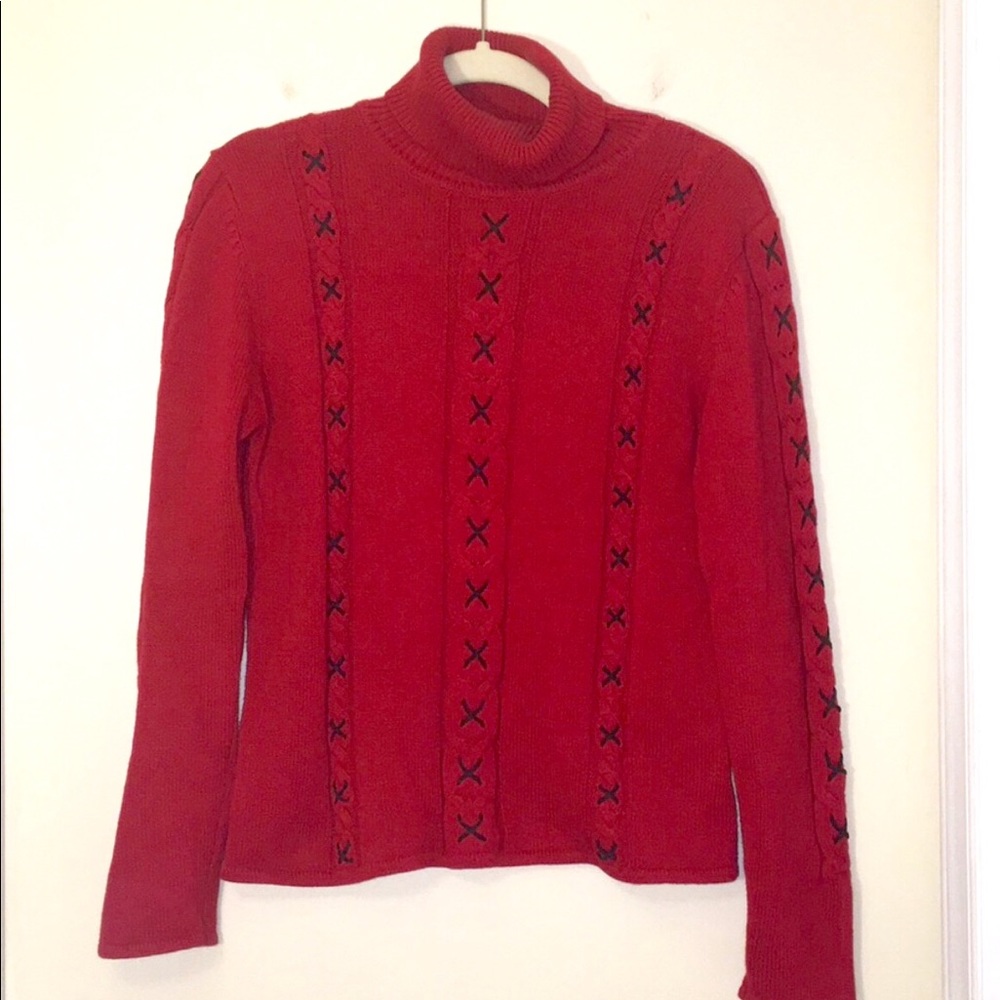 Country Clothing Company 100% Cotton Turtleneck Sweater Medium